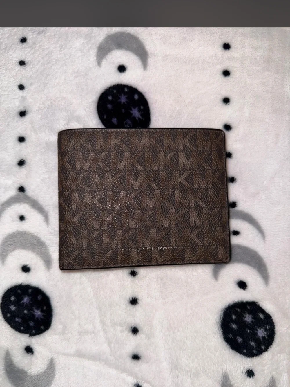 Michael Kors Brown Logo-Print Men’s Card & Bill Holder